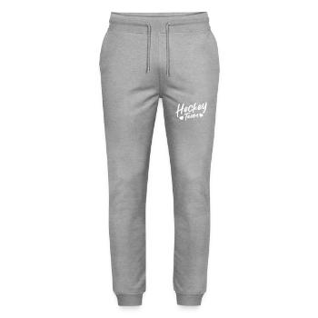 Hockey Team Heart Love - Stanley/Stella Mover Unisex Organic Jogging Trousers - heather grey - Front - Marisol (170cm) & Nik (191cm)