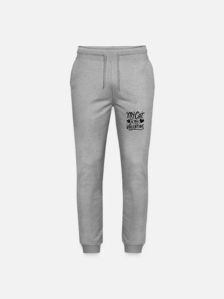Meine Katze ist mein Valentinstag - Stanley/Stella Unisex Bio Jogginghose Mover - Grau meliert