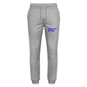 Coffee Contingency Plan - Stanley/Stella Mover Unisex Organic Jogging Trousers - heather grey - Front - Marisol (170cm) & Nik (191cm)