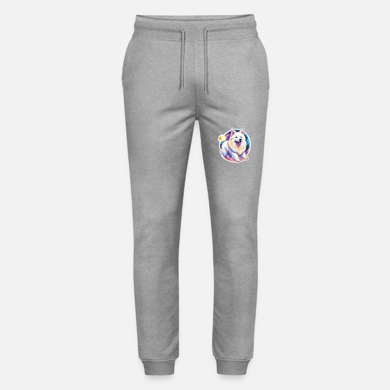 Samojede Wasserfarben - Stanley/Stella Unisex Bio Jogginghose Mover  - Grau meliert
