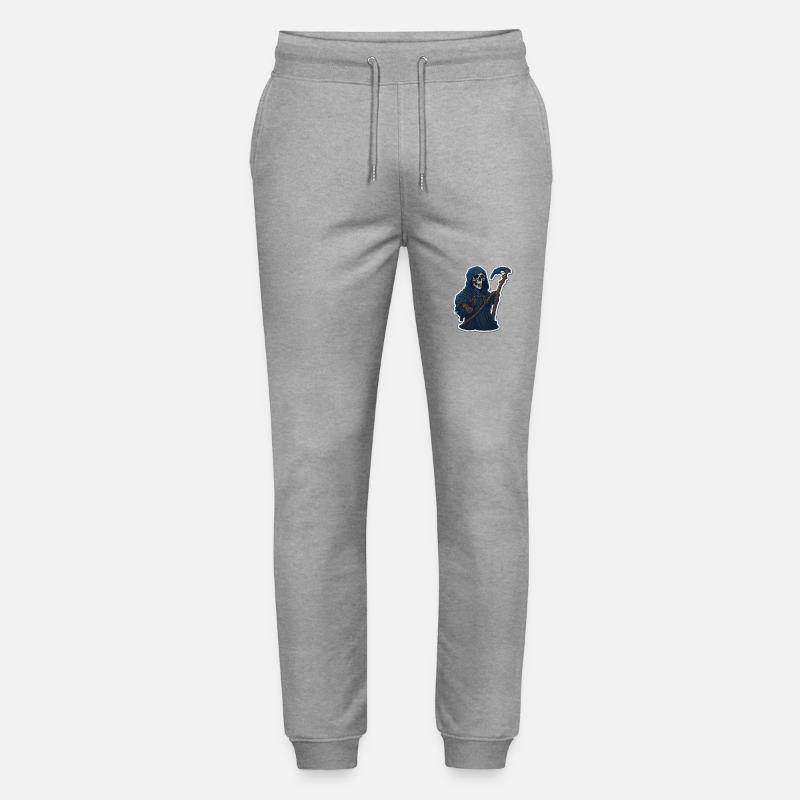 Sensenmann-Totenkopf-Halloween - Stanley/Stella Unisex Bio Jogginghose Mover  - Grau meliert