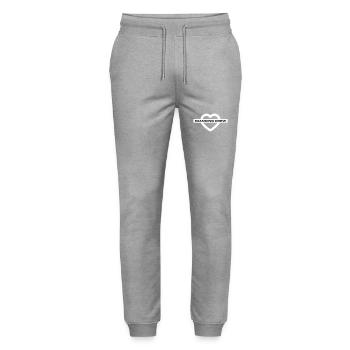 Dancing Crew Heart - Stanley/Stella Mover Unisex Organic Jogging Trousers - heather grey - Front - Marisol (170cm) & Nik (191cm)