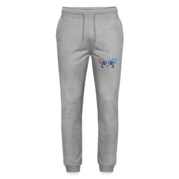 Libelle Paar Verliebt Tier Valentinstag - Stanley/Stella Unisex Bio Jogginghose Mover  - Grau meliert - Vorne - Marisol (170cm) & Nik (191cm)