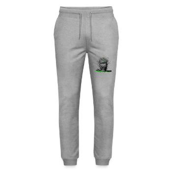 Cat, Comic, Funny, Funny - Stanley/Stella Mover Unisex Organic Jogging Trousers - heather grey - Front - Marisol (170cm) & Nik (191cm)