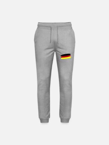 Germany Flag - Stanley/Stella Mover Unisex Organic Jogging Trousers - heather grey