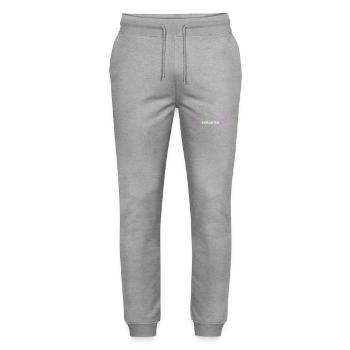 bachelor team herzchen - Stanley/Stella Unisex Bio Jogginghose Mover  - Grau meliert - Vorne - Marisol (170cm) & Nik (191cm)