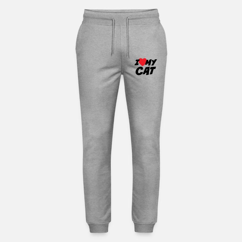 J’aime mon chat - Pantalon de jogging bio MOVER Stanley/Stella unisexe - gris chiné