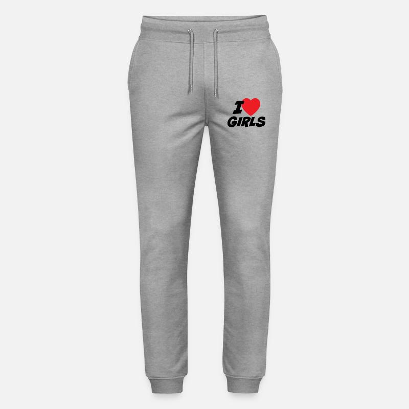 Ich liebe Mädchen - Stanley/Stella Unisex Bio Jogginghose Mover  - Grau meliert