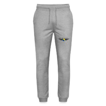 Bosnia & Herzegovina T-Shirt - Stanley/Stella Mover Unisex Organic Jogging Trousers - heather grey - Front - Marisol (170cm) & Nik (191cm)