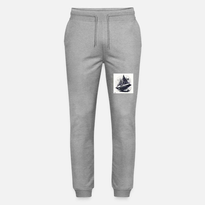 Sci-Fi-Stadt & Schiff - Stanley/Stella Unisex Bio Jogginghose Mover  - Grau meliert