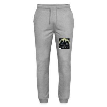 Horror cult friends - Stanley/Stella Mover Unisex Organic Jogging Trousers - heather grey - Front - Marisol (170cm) & Nik (191cm)