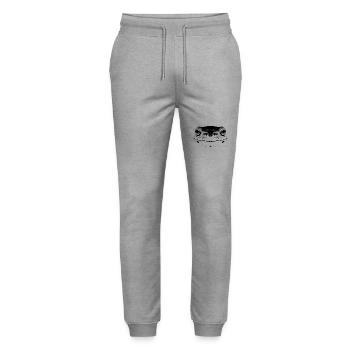 Frosch / Gesicht / frog Face - Stanley/Stella Unisex Bio Jogginghose Mover  - Grau meliert - Vorne - Marisol (170cm) & Nik (191cm)