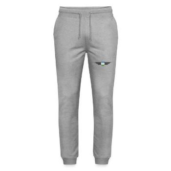 T-shirt de l’Ouzbékistan – Fierté et culture - Pantalon de jogging bio MOVER Stanley/Stella unisexe - gris chiné - Devant - Marisol (170cm) & Nik (191cm)