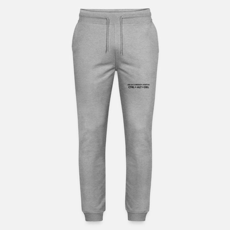Relationship status CTRL ALT DELETE - Stanley/Stella Mover Unisex Organic Jogging Trousers - heather grey