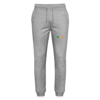 I Love Ireland Elegance Style Design T-Shirt - Stanley/Stella Mover Unisex Organic Jogging Trousers - heather grey - Front - Marisol (170cm) & Nik (191cm)