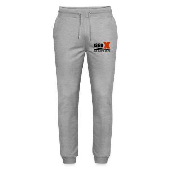 Generation X - Es ist uns egal - Stanley/Stella Unisex Bio Jogginghose Mover  - Grau meliert - Vorne - Marisol (170cm) & Nik (191cm)