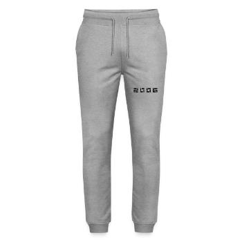 Geburtsjahr Geburtstag Born In - Made in 2006 - Stanley/Stella Unisex Bio Jogginghose Mover  - Grau meliert - Vorne - Marisol (170cm) & Nik (191cm)
