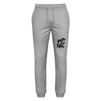 Eulen mit Hut - Stanley/Stella Unisex Bio Jogginghose Mover  - Grau meliert - Vorne - Marisol (170cm) & Nik (191cm)