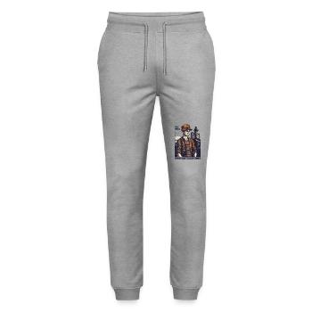 The Real Hero of the Working Class, Craft Work - Stanley/Stella Mover Unisex Organic Jogging Trousers - heather grey - Front - Marisol (170cm) & Nik (191cm)