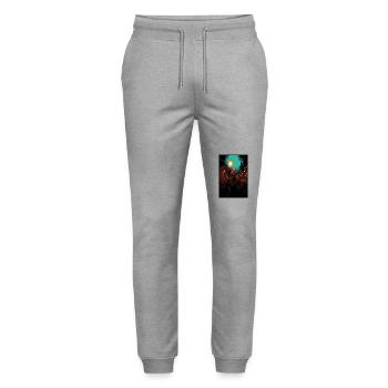Parodie des Zombie Lynchmob - Stanley/Stella Unisex Bio Jogginghose Mover  - Grau meliert - Vorne - Marisol (170cm) & Nik (191cm)