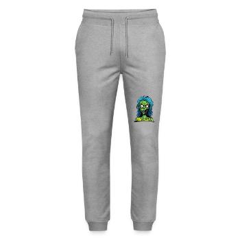 SPLEEN - Man, I love zombies, Ms. Zombie - Stanley/Stella Mover Unisex Organic Jogging Trousers - heather grey - Front - Marisol (170cm) & Nik (191cm)