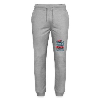 Diesel Engines Power - Stanley/Stella Mover Unisex Organic Jogging Trousers - heather grey - Front - Marisol (170cm) & Nik (191cm)