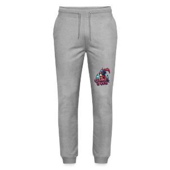 Jeux : Game Over, Gamer Rooster Pirate - Pantalon de jogging bio MOVER Stanley/Stella unisexe - gris chiné - Devant - Marisol (170cm) & Nik (191cm)