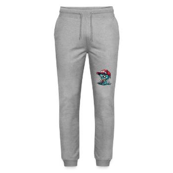 Baseball cap for the days of the zombie apocalypse - Stanley/Stella Mover Unisex Organic Jogging Trousers - heather grey - Front - Marisol (170cm) & Nik (191cm)
