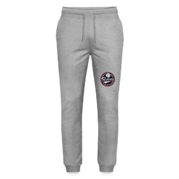 Retired pensioners - Stanley/Stella Mover Unisex Organic Jogging Trousers - heather grey - Front - Marisol (170cm) & Nik (191cm)