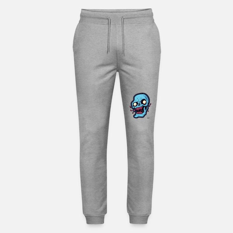 abstrakter blauer Totenkopf - Stanley/Stella Unisex Bio Jogginghose Mover  - Grau meliert