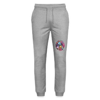 Crazy bunch of funny monsters - Stanley/Stella Mover Unisex Organic Jogging Trousers - heather grey - Front - Marisol (170cm) & Nik (191cm)