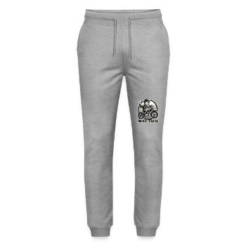 Old School Retro Motocross Moto Trial - Stanley/Stella Mover Unisex Organic Jogging Trousers - heather grey - Front - Marisol (170cm) & Nik (191cm)
