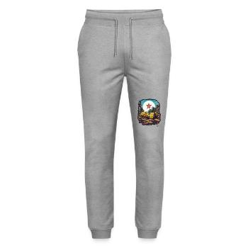 Super Traum-Sportwagen - Stanley/Stella Unisex Bio Jogginghose Mover  - Grau meliert - Vorne - Marisol (170cm) & Nik (191cm)