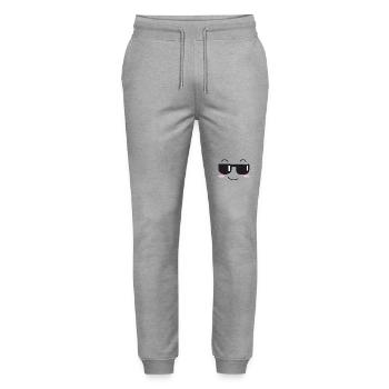Sunglasses laugh face - Stanley/Stella Mover Unisex Organic Jogging Trousers - heather grey - Front - Marisol (170cm) & Nik (191cm)