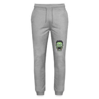 Petit zombie affamé - Pantalon de jogging bio MOVER Stanley/Stella unisexe - gris chiné - Devant - Marisol (170cm) & Nik (191cm)