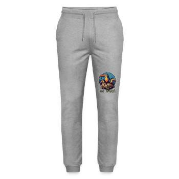 Oiseaux idiots, sortez d’ici ! - Pantalon de jogging bio MOVER Stanley/Stella unisexe - gris chiné - Devant - Marisol (170cm) & Nik (191cm)