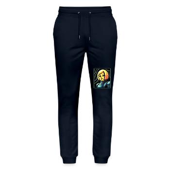 Marionnette de Jeanne d’Arc - Pantalon de jogging bio MOVER Stanley/Stella unisexe - marine - Devant - Marisol (170cm) & Nik (191cm)