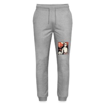 Fille d’anime japonaise : je le fais de cette façon - Pantalon de jogging bio MOVER Stanley/Stella unisexe - gris chiné - Devant - Marisol (170cm) & Nik (191cm)