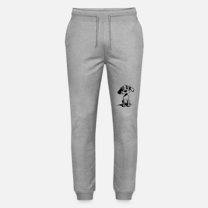 Simpatico cane randagio sognatore - Pantaloni da jogger unisex ed ecologici Mover di Stanley/Stella - grigio melange