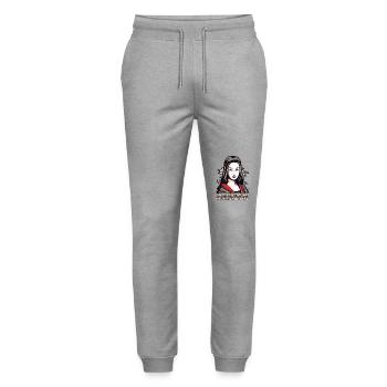 Geisha Lisa me prend pour quelqu’un d’autre - Pantalon de jogging bio MOVER Stanley/Stella unisexe - gris chiné - Devant - Marisol (170cm) & Nik (191cm)