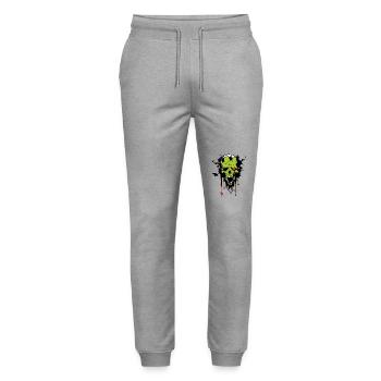 Fußball Zombie - Stanley/Stella Unisex Bio Jogginghose Mover  - Grau meliert - Vorne - Marisol (170cm) & Nik (191cm)