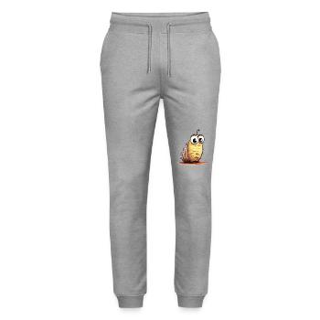 Ein lustiger Dünen Wurm Larven Freund - Stanley/Stella Unisex Bio Jogginghose Mover  - Grau meliert - Vorne - Marisol (170cm) & Nik (191cm)