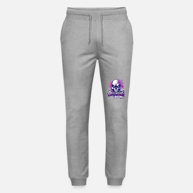 Beleidigender Totenkopf - Stanley/Stella Unisex Bio Jogginghose Mover  - Grau meliert