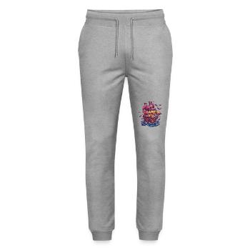 Gaming Gamer Game About Pirate Ship - Stanley/Stella Mover Unisex Organic Jogging Trousers - heather grey - Front - Marisol (170cm) & Nik (191cm)