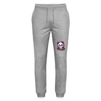 Süßer Cartoon Psycho Panda - Stanley/Stella Unisex Bio Jogginghose Mover  - Grau meliert - Vorne - Marisol (170cm) & Nik (191cm)