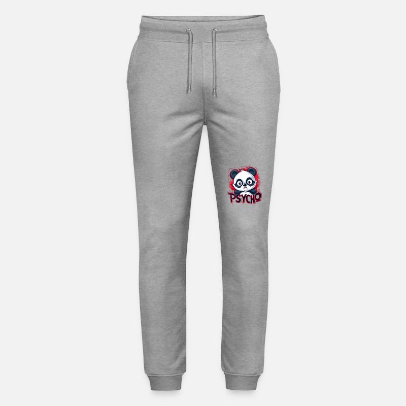 Mignon Dessin Animé Psycho Panda - Pantalon de jogging bio MOVER Stanley/Stella unisexe - gris chiné