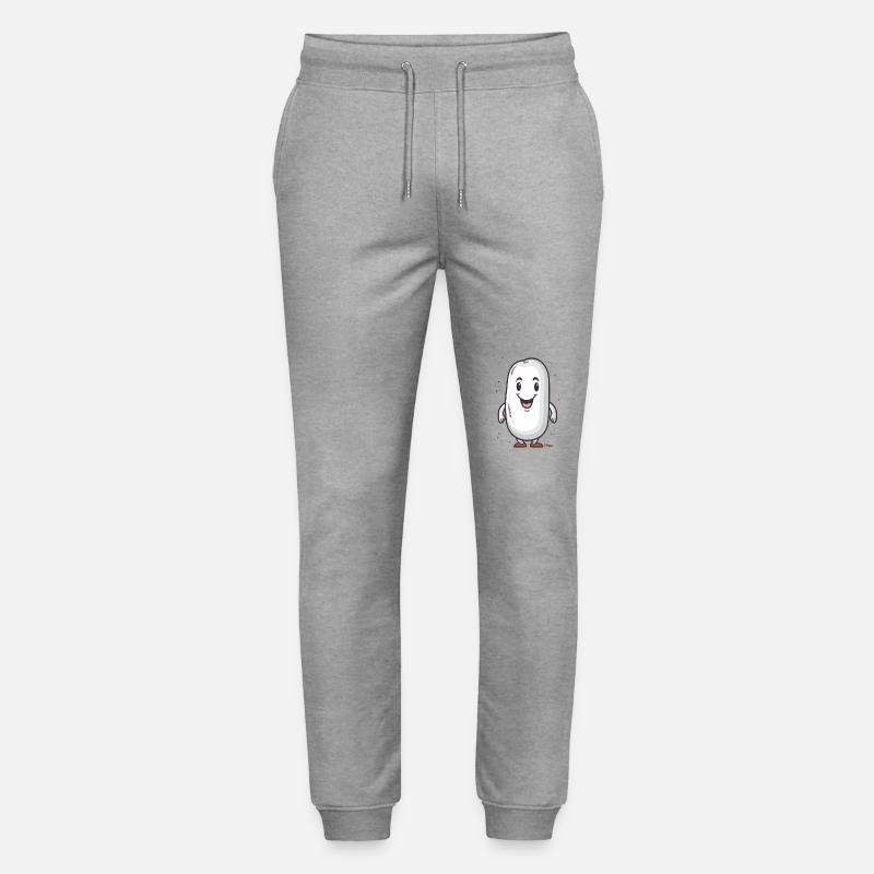 Bande dessinée drôle haricot blanc - Pantalon de jogging bio MOVER Stanley/Stella unisexe - gris chiné
