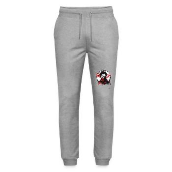 Chaos, anarchy and punk - Stanley/Stella Mover Unisex Organic Jogging Trousers - heather grey - Front - Marisol (170cm) & Nik (191cm)