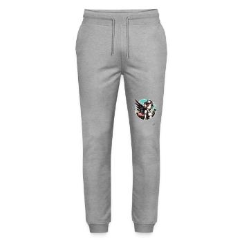 Fille alternative cool avec des ailes d’ange - Pantalon de jogging bio MOVER Stanley/Stella unisexe - gris chiné - Devant - Marisol (170cm) & Nik (191cm)