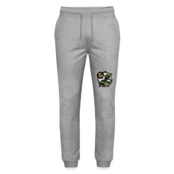 Wütender und genervter Drache sagt: Das ist Mist - Stanley/Stella Unisex Bio Jogginghose Mover  - Grau meliert - Vorne - Marisol (170cm) & Nik (191cm)